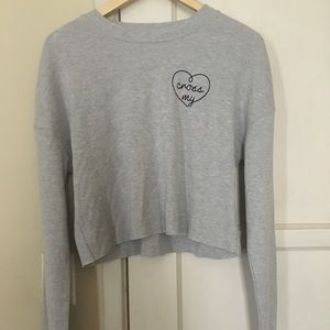WET SEAL “CROSS MY HEART” SWEATSHIRT